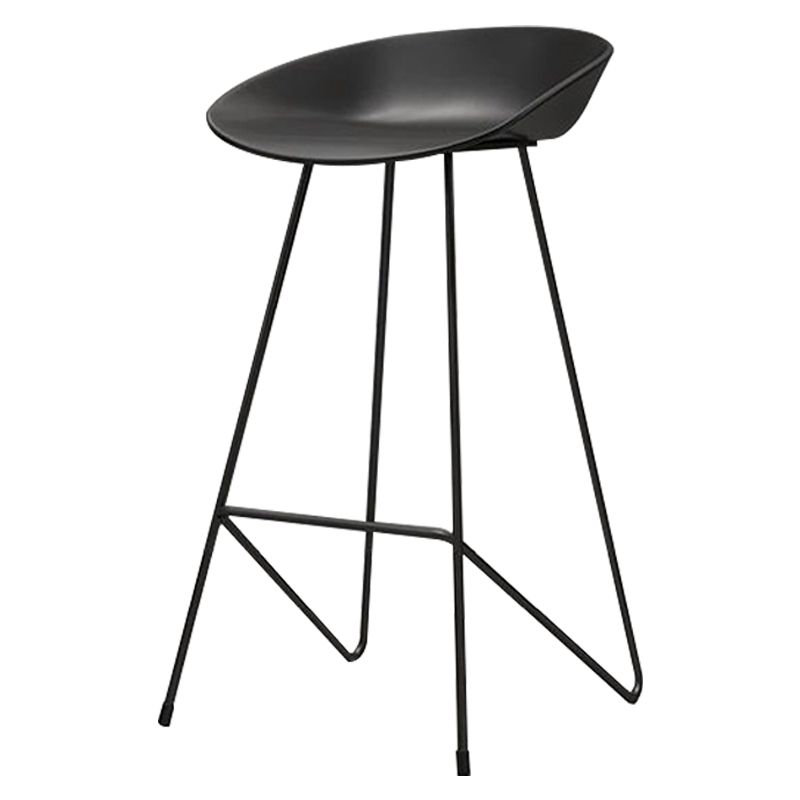 Nordic Armless Backrest Counter Stool Iron Kitchen Bar Stool with Acrylic Seat Clearhalo 'Bar Furniture' 'Bar Stools' 'bar_stools' 'furn' 'furn_bar_stools' 'Furniture' 'furniture_bar_stools' 'Kitchen & Dining Furniture' 1200x1200_a427686d-435f-42ab-bbf1-fb4fb363f91a