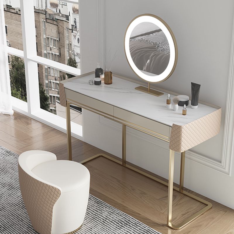 Bedroom Make-up Vanity in Matte Finish Stone Top Dressing Table Clearhalo 'Bedroom Furniture' 'furn' 'furn_makeup_vanities' 'Furniture' 'Makeup Vanities' 'makeup_vanities' 1200x1200_a428028c-d17a-448e-85ee-74735f155ee6