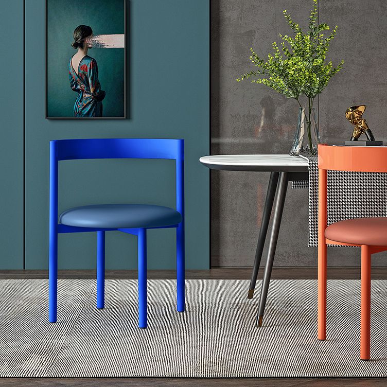 Contemporary Design Armless Open Back Chairs Faux Leather Side Chair Clearhalo 'Dining Chairs' 'Dining Tables & Seating' 'dining_chair' 'furn' 'furn_dining_chair' 'Furniture' 'furniture_dining_chair' 'Kitchen & Dining Furniture' 1200x1200_a429641e-2e1d-4fb9-90bc-cad7211a7ba4