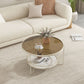 3 Legs Round Cocktail Table Glass Top Coffee Table with Shelf Clearhalo 'Coffee & Accent Tables' 'Coffee Tables' 'coffee_tables' 'furn' 'furn_coffee_tables' 'Furniture' 'Living Room Furniture' 1200x1200_a42a1380-e0f5-4edb-b8b3-e330f50e2246
