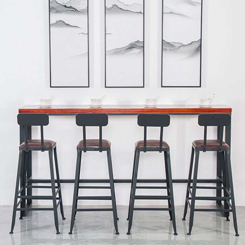 Modern Style Metal Bar Stool with Footrest and Low Back Bistro Simple Bar Stool Clearhalo 'Bar Furniture' 'Bar Stools' 'bar_stools' 'furn' 'furn_bar_stools' 'furniture_bar_stools' 'Kitchen & Dining Furniture' 'kitchen&dining_furn' 'kitchen' 'kitchen_furn' Furniture' 1200x1200_a42b2540-6ab8-43c3-9d84-17af2675f909