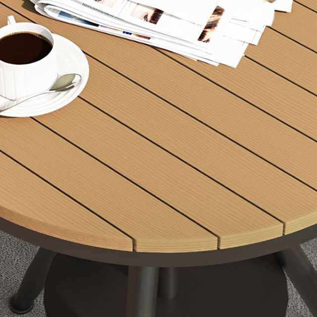 Moderne 1/2/3-delige eetset ronde houten eettafel voor balkon