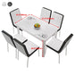 Glass Top Dining Table Modern Rectangle Dining Table with 4 Legs Clearhalo ' dining_table' 'Dining Tables & Seating' 'Dining Tables' 'Furniture' 'furniture_dining_table' 'Kitchen & Dining Furniture' 'kitchen&dining_furn' 'kitchen' 'kitchen_dining_table' 1200x1200_a42bbd6c-8caa-40ed-a7fa-cc5a93187e09