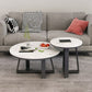 Glam Cross Legs Coffee Table Faux Marble Round Cocktail Table Clearhalo 'Coffee & Accent Tables' 'Coffee Tables' 'coffee_tables' 'furn' 'furn_coffee_tables' 'Furniture' 'Living Room Furniture' 1200x1200_a42c737f-c015-4a3c-8a1d-94319ea3a23b