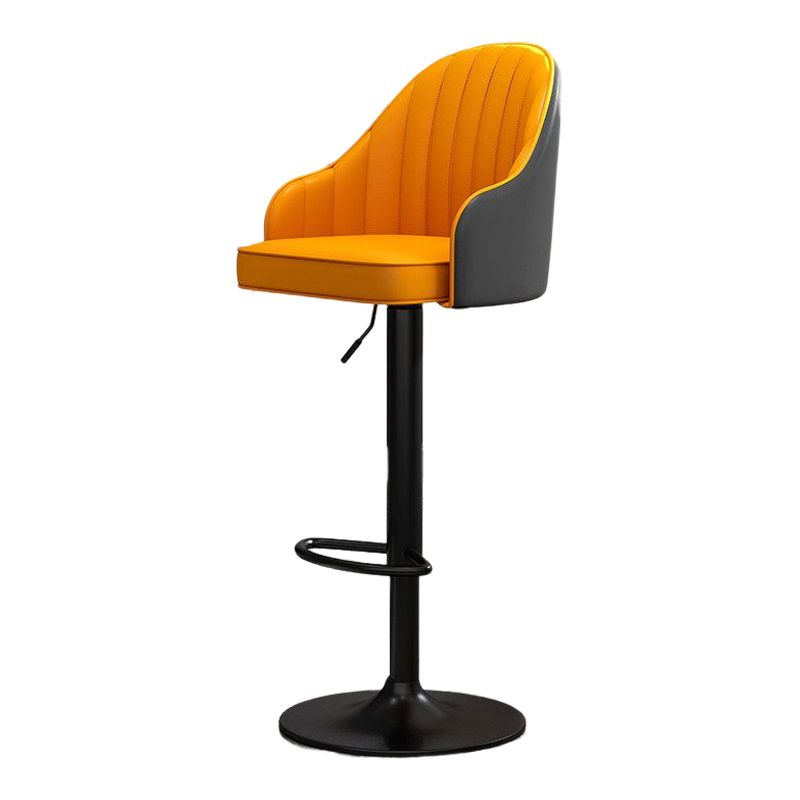 Modern Style Bar-stool PU Leather Counter Bar Stool with Metal Legs for Bristol Clearhalo 'Bar Furniture' 'Bar Stools' 'bar_stools' 'furn' 'furn_bar_stools' 'Furniture' 'furniture_bar_stools' 'Kitchen & Dining Furniture' 1200x1200_a42cefe8-a192-4b68-af00-bb8b7e4eb152