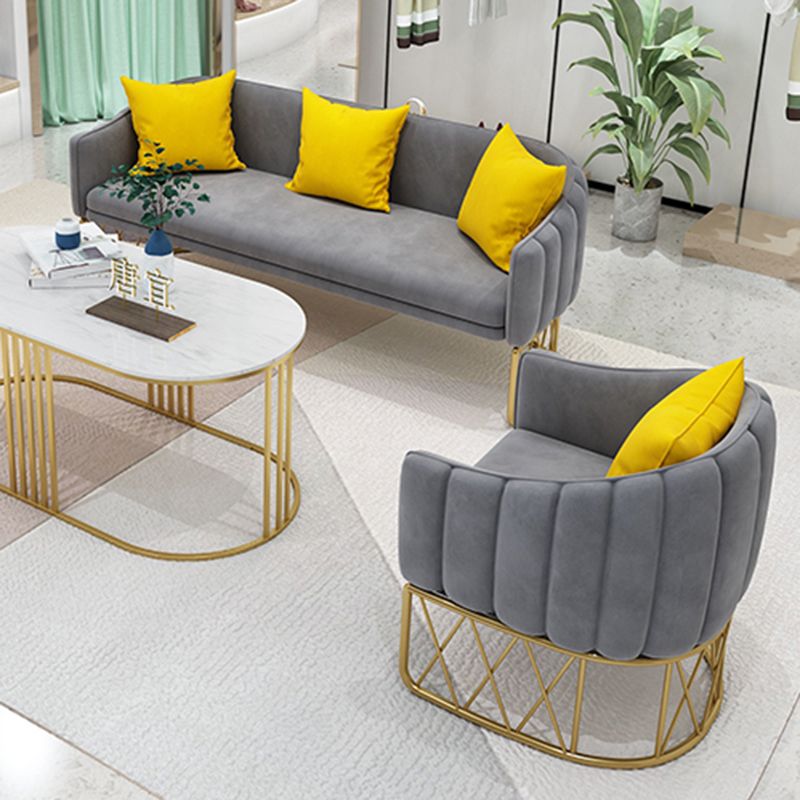 Modern Sloped Arm Sofa with Tight Back and Single Cushion Seat Clearhalo 'furn' 'furn_sofas' 'Furniture' 'Living Room Furniture' 'Sofa' 'sofas' 1200x1200_a42dc202-2f23-4c76-9b19-7950f312c9d7