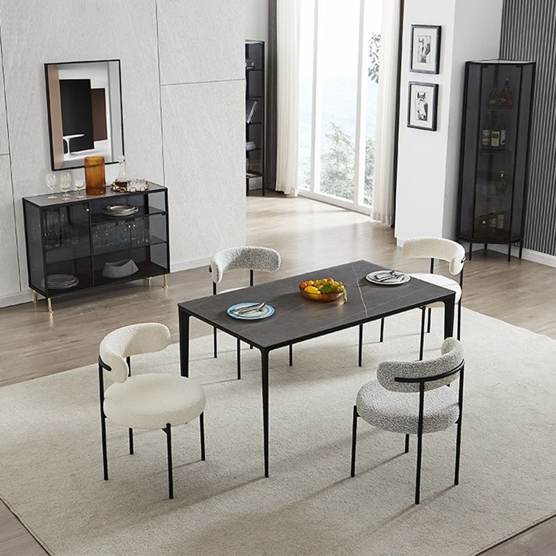 Open Back Dining Side Chair Contemporary Armless Dining Chairs Clearhalo 'Dining Chairs' 'Dining Tables & Seating' 'dining_chair' 'furn' 'furn_dining_chair' 'Furniture' 'Kitchen & Dining Furniture' 1200x1200_a42eaae2-9411-42f2-863e-80b416b74bc7