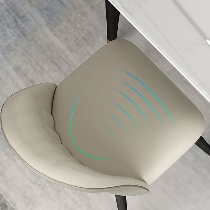 Glam 1/4/5/7 Pieces Dining Set White Standard Height Dining Set Clearhalo 'Dining Room Sets' 'Dining Tables & Seating' 'dining_room_set' 'furn' 'furn_dining_room_set' 'Furniture' 'furniture_dining_room_set' 'Kitchen & Dining Furniture' 'kitchen&dining_furn' 'kitchen' 1200x1200_a4308377-d89c-45c7-97f2-6d4d7c4d37ec