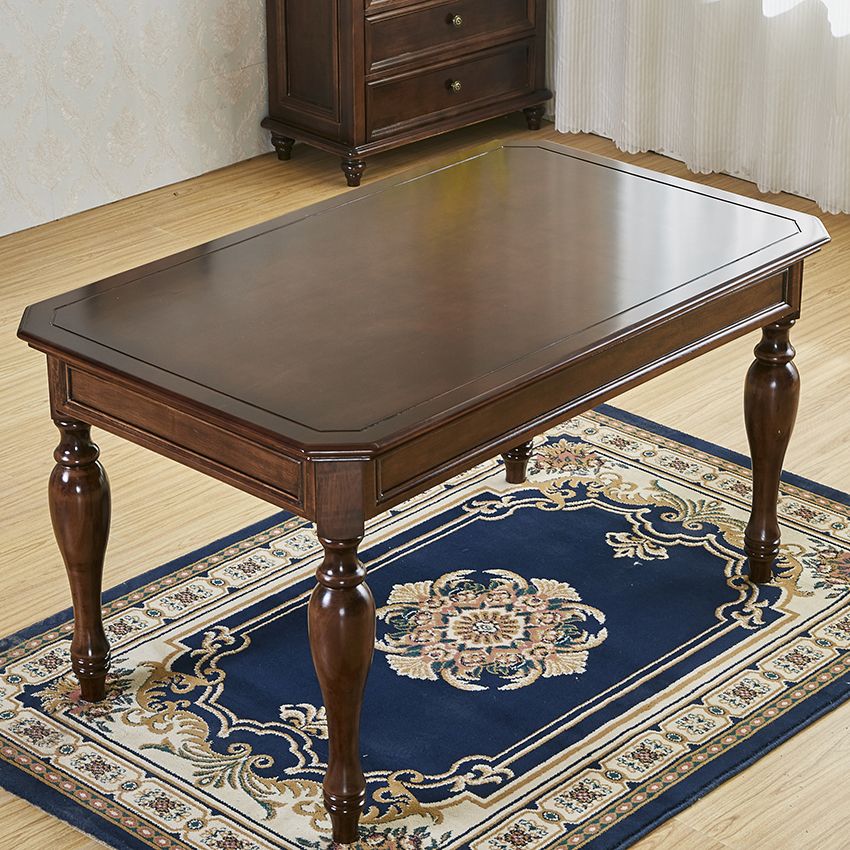 Mid-Century Dining Table Rectangle Solid Wood 4 Legs Dining Table for Home Use Clearhalo ' dining_table' 'Dining Tables & Seating' 'Dining Tables' 'furn' 'furn_dining_table' 'Furniture' 'furniture_dining_table' 'Kitchen & Dining Furniture' 'kitchen&dining_furn' 'kitchen' 'kitchen_dining_table' 1200x1200_a4315442-8f45-44ff-b008-4d023d7ee7e2