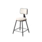 Contemporary Style Barstool Round Low Back Bar Stool with Black Frame Clearhalo 'Bar Furniture' 'Bar Stools' 'bar_stools' 'furn' 'furn_bar_stools' 'Furniture' 'Kitchen & Dining Furniture' 1200x1200_a4331f60-b07a-48af-b97d-97f8d68ce56f