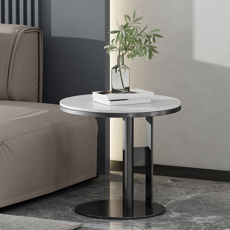 19.69" Tall Contemporary Style Side End Table Round Sofa Side Accent Table