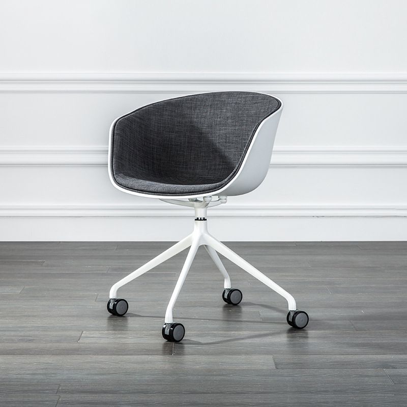 Modern Fabric Conference Chair Metal Chair with Wheels for Office Clearhalo 'furn' 'furn_office_chair' 'Furniture' 'Office Chairs' 'Office Furniture' 'office_chair' 1200x1200_a435d2cc-699c-4dae-9c87-a88b4a3f39d3
