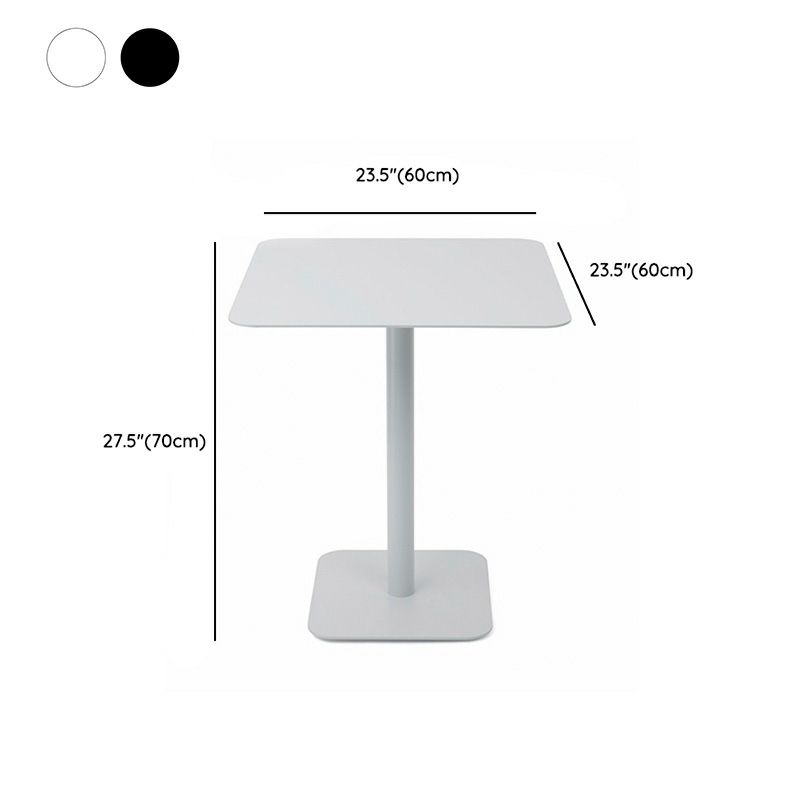 Mid-Century Round Corner Table Metal Pedestal Sofa Side End Table