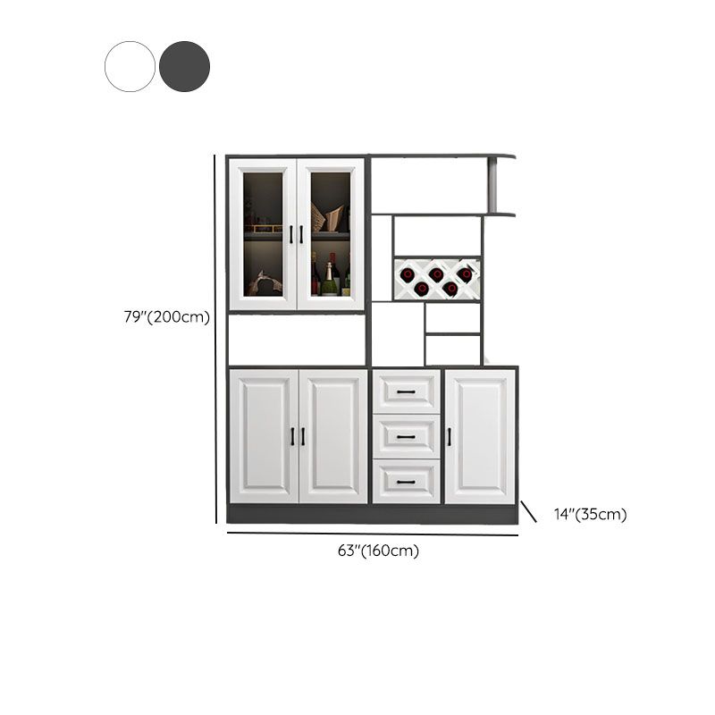 Modern Bar Pulls White and Gray Cabinets Included Wood Accent Cabinet