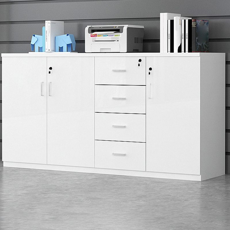 Modern File Cabinet White Wooden Frame Storage Lateral File Cabinet Clearhalo 'Filing Cabinets' 'filling_cabinets' 'furn' 'furn_filling_cabinets' 'Furniture' 'Office Furniture' 1200x1200_a4384b03-b721-47ff-9432-21a553f19d09