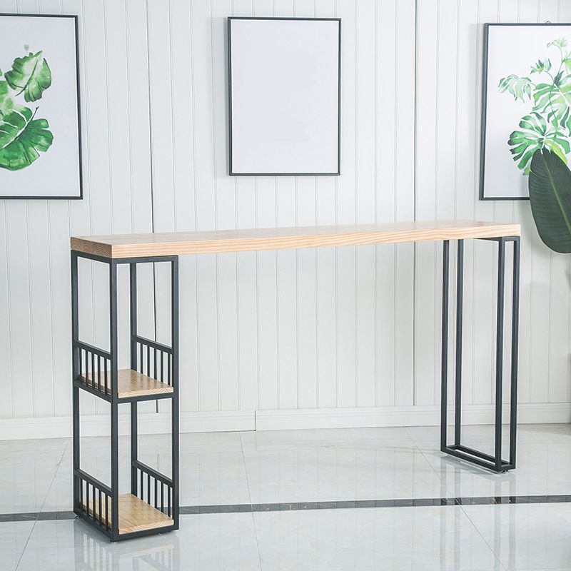 Modern Fixed Table with Metal Base Bar Table for Living Room Clearhalo 'Bar Furniture' 'Bar Tables' 'bar_tables' 'furn' 'furn_bar_tables' 'Furniture' 'Kitchen & Dining Furniture' 1200x1200_a439eb5a-8582-4673-87cf-38af54501247