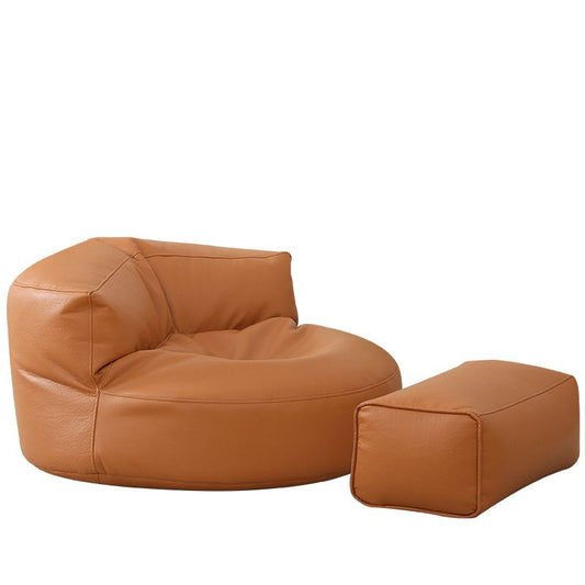 Contemporary Bonded Leather Armless Reclining Tight Back Lounge Chair Clearhalo 'Accent Chairs' 'accent_chairs' 'Chairs & Seating' 'furn' 'furn_accent_chairs' 'Furniture' 'Living Room Furniture' 1200x1200_a439f5ab-0176-48d4-b8fb-4bc7983751f0
