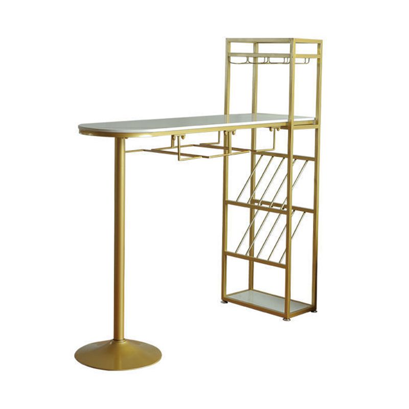 Tavolo da bar in marmo specialistico in marmo glam bianco glam con deposito di vino