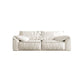 Contemporary Leather Sofa Pillow Top Arm Sofa with Cushions Back