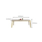 4 Legs Dining Table Luxury Rectangle Marble Home Dinette Table