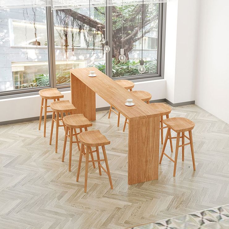 Nordic Style Dining Rectangle Table Wooden Bar Counter Table for Kitchen Clearhalo 'Bar Furniture' 'Bar Tables' 'bar_tables' 'furn' 'furn_bar_tables' 'Furniture' 'furniture_bar_tables' 'Kitchen & Dining Furniture' 1200x1200_a43f0a9d-e4ca-49ee-a4ba-7eb96b8b566e