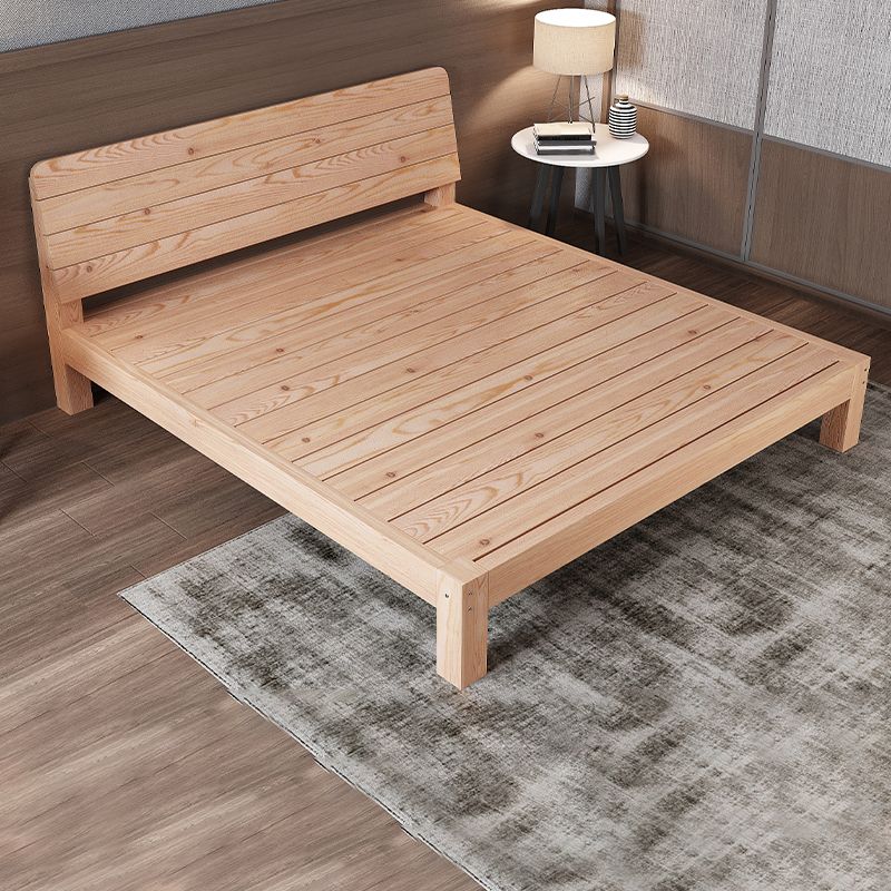 Scandinavian Solid Wood Bed Natural Bed With Custom Wood Legs