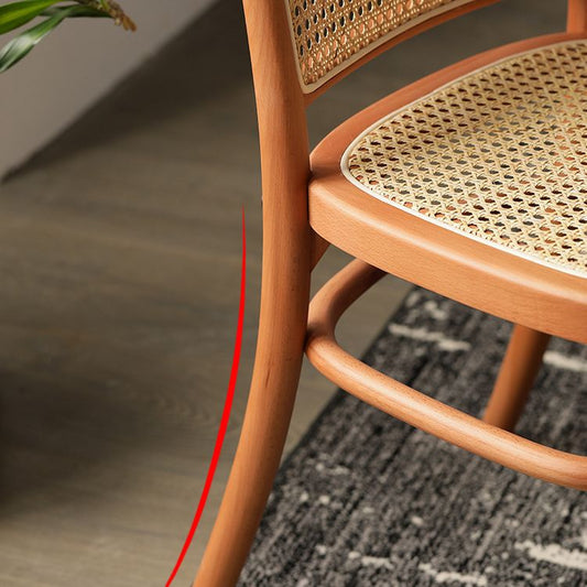 Holz moderner Terrassenseitenstuhl offener Essnetzstuhl für Zuhause