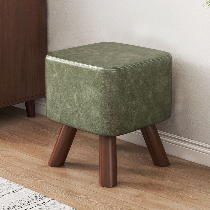 Faux Leather Standard Square / Round Pure Color Standard for Drawing Room Clearhalo 'furn' 'furn_ottomans_poufs' 'Furniture' 'Living Room Furniture' 'Ottomans & Poufs' 'ottomans_poufs' 1200x1200_a44248c3-d8cf-4413-892e-bc7be82c3513