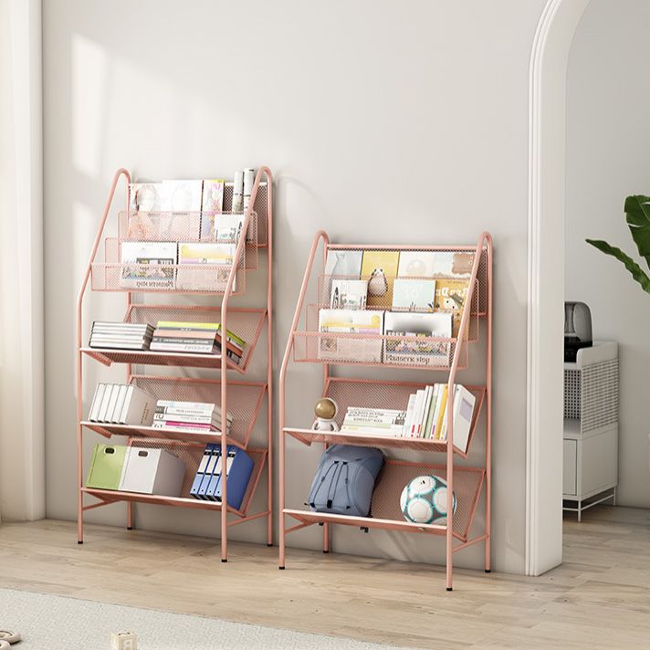 Contemporary Metal Ladder Bookshelf Closed Back Vertical Iron Bookcase Clearhalo 'Bookcases' 'furn' 'furn_bookcases' 'Furniture' 'furniture_bookcases' 'Office Furniture' 1200x1200_a4431881-0c5b-4680-8b6c-76d71d47a5a6