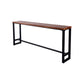 Wood Bar Dining Table Industrial Bar Dining Table with Black Trestle Base Clearhalo 'Bar Furniture' 'Bar Tables' 'bar_tables' 'furn' 'furn_bar_tables' 'Furniture' 'furniture_bar_tables' 'Kitchen & Dining Furniture' 1200x1200_a44342b9-b58d-4769-9adf-12c4af8d5490