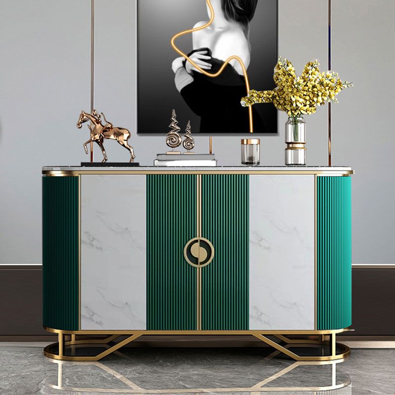 Tavolo da tavolo a buffet glam tavolo di calcolo in pietra con porte per sala da pranzo