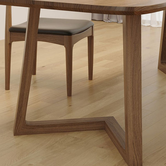 Table de bureau rectangle en bois massif table de style moderne