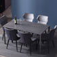Sintered Stone Dining Table Industrial Black 4 Legs Base Rectangle Table for Home Clearhalo ' dining_table' 'Dining Tables & Seating' 'Dining Tables' 'furn' 'furn_dining_table' 'Furniture' 'furniture_dining_table' 'Kitchen & Dining Furniture' 'kitchen&dining_furn' 'kitchen' 'kitchen_dining_table' 1200x1200_a4441b53-e83b-4df5-bc82-7a31a4c8be1a
