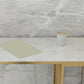 1/3 pièces Glam Iron Bistro Ensemble rectangle White Faux Marble Bar Table Tablet avec étagère