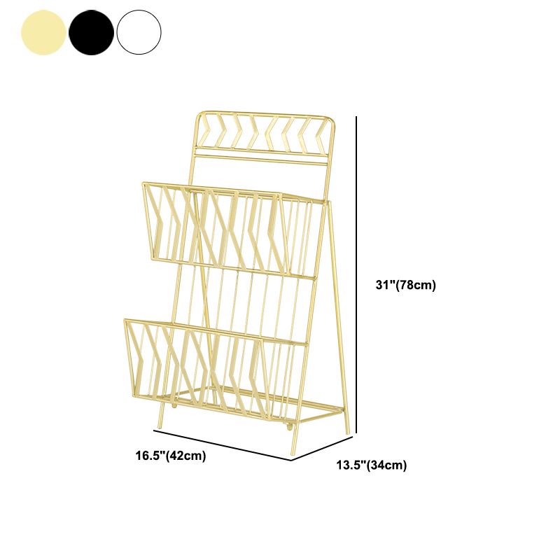 Metal 2 estante estante de libros 13.4 "w estante de libro moderno cerrado vertical