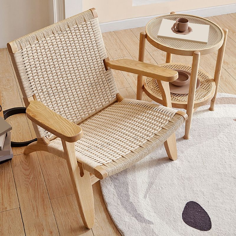 Sillón de acento de madera escandinava marco de madera sólida acento