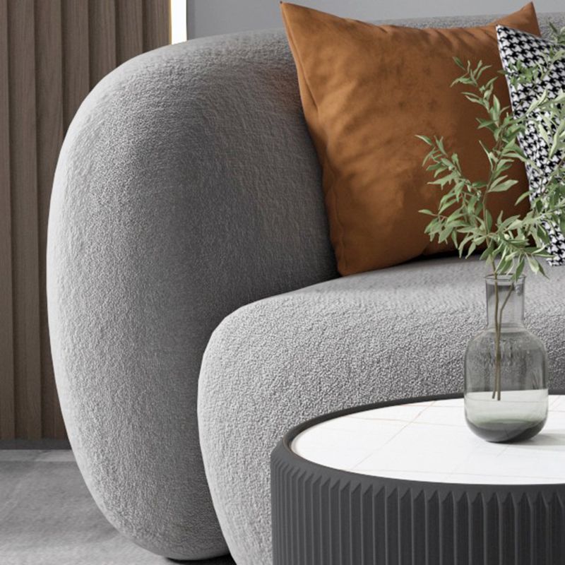 Wool Contemporary Recessed Arm Sofa Curved Sofa for Living Room, Apartment Clearhalo 'furn' 'furn_sofas' 'Furniture' 'Living Room Furniture' 'Sofa' 'sofas' 1200x1200_a44608d2-272a-4d71-8f6d-a77f8e0aba75