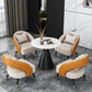 Traditional Luxury Round Dining Room Table Sintered Stone Table with Black Pedestal Base Clearhalo ' dining_table' 'Dining Tables & Seating' 'Dining Tables' 'furn' 'furn_dining_table' 'Furniture' 'furniture_dining_table' 'Kitchen & Dining Furniture' 'kitchen&dining_furn' 'kitchen' 'kitchen_dining_table' 1200x1200_a4462821-5de4-4ebe-b28d-2e2ee334aa60