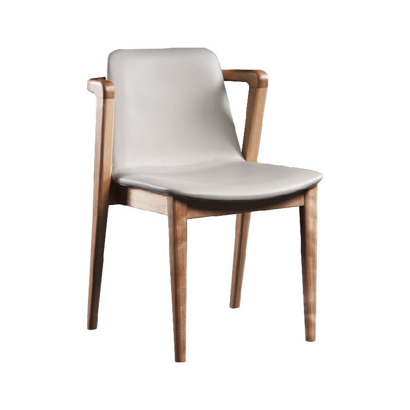 Home Walnut Wood Dining Chair Contemporary Upholstered Arm Chair Clearhalo 'Dining Chairs' 'Dining Tables & Seating' 'dining_chair' 'furn' 'furn_dining_chair' 'Furniture' 'Kitchen & Dining Furniture' 1200x1200_a4465c62-d6be-44e1-ac0f-c6c05705f372