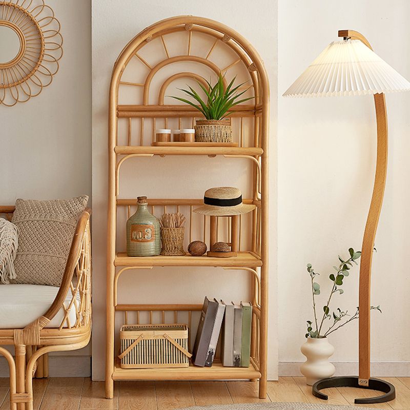 Contemporary Bamboo Home Bookcase Standard Book Shelf with Wooden Legs Clearhalo 'Bookcases' 'furn' 'furn_bookcases' 'Furniture' 'Office Furniture' 1200x1200_a4490642-a6f6-4646-bac7-fbe253506639