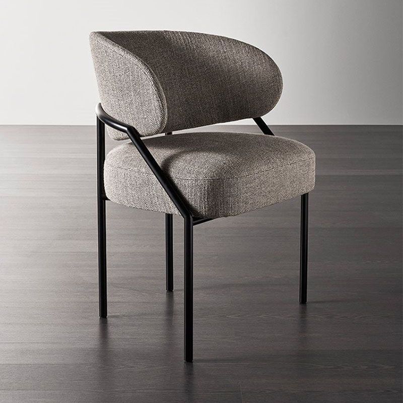 Metal Kitchen and Dining Room Chair Open Back Dining Side Chair in Black Clearhalo 'Dining Chairs' 'Dining Tables & Seating' 'dining_chair' 'furn' 'furn_dining_chair' 'Furniture' 'furniture_dining_chair' 'Kitchen & Dining Furniture' 1200x1200_a44a727c-61b3-44d1-9bf6-f8a8b224a712