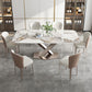 Conjunto de mesa de comedor de piedra sinterizada de rectángulo contemporáneo 1/2/5/7 piezas de comedor