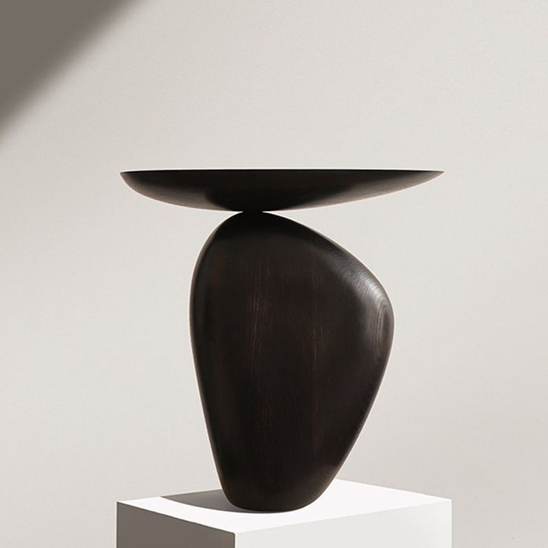 Contemporary Side End Table Oval Pedestal Living Room Solid Wood Corner Table Clearhalo 'Coffee & Accent Tables' 'End & Side Tables' 'end_side_tables' 'furn' 'furn_end_side_tables' 'Furniture' 'Living Room Furniture' 1200x1200_a44bf328-e74d-41c9-bf5e-cecd28ca6af9