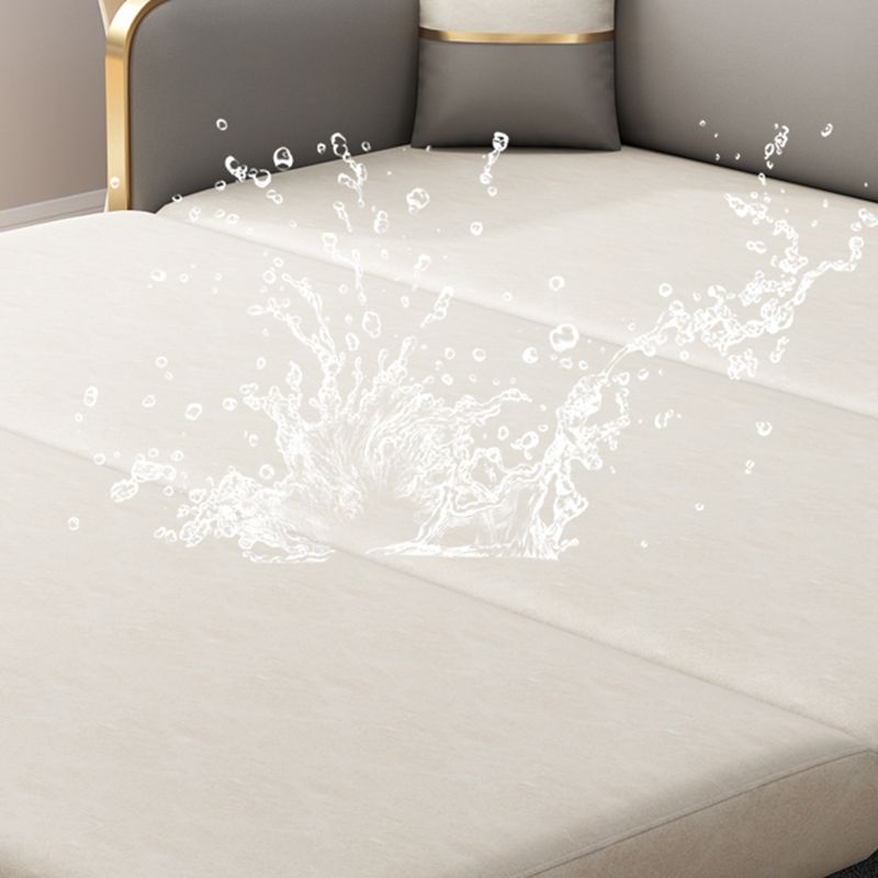 Moderno divano braccio quadrato da 33,4 "h in pelle finta per soggiorno