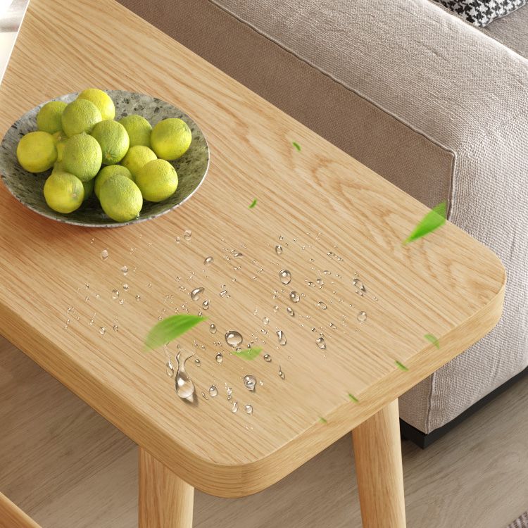 Rechthoekstaaf Tafel Hedendaagse massief houten staaftafel met schroefbasis