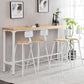 Modern Style Rectangle Wood Bar Table 1/5/9 Pieces Bar Table Set for Kitchen Clearhalo 'Bar Furniture' 'furn' 'furn_home_bar_bar_sets' 'Furniture' 'Home Bars & Bar Sets' 'home_bar_bar_sets' 'Kitchen & Dining Furniture' 1200x1200_a4506cf5-5cb4-447d-865b-2c4da0963b73