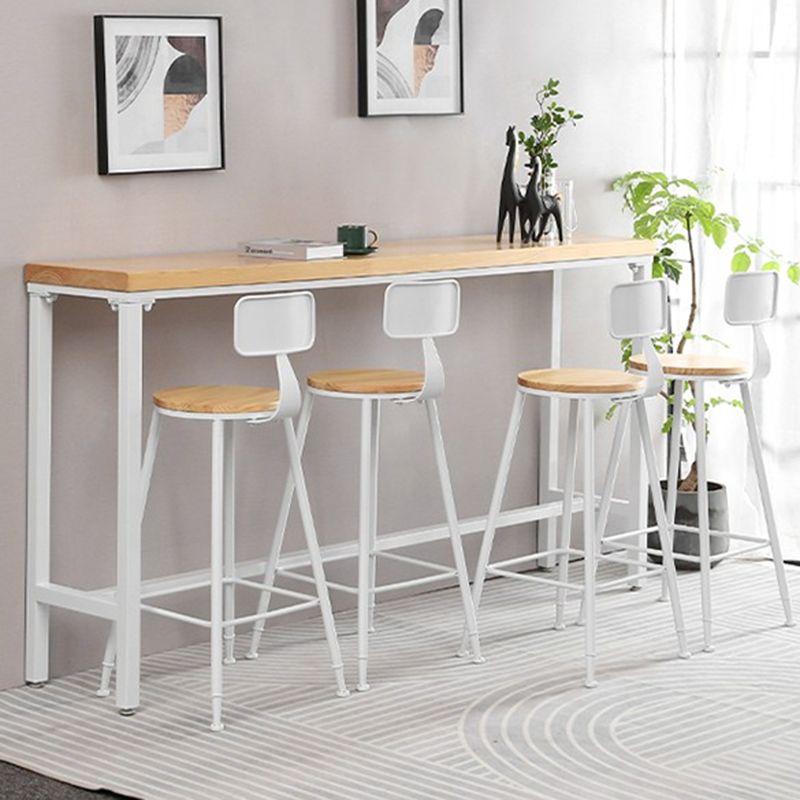 Modern Style Rectangle Wood Bar Table 1/5/9 Pieces Bar Table Set for Kitchen Clearhalo 'Bar Furniture' 'furn' 'furn_home_bar_bar_sets' 'Furniture' 'Home Bars & Bar Sets' 'home_bar_bar_sets' 'Kitchen & Dining Furniture' 1200x1200_a4506cf5-5cb4-447d-865b-2c4da0963b73