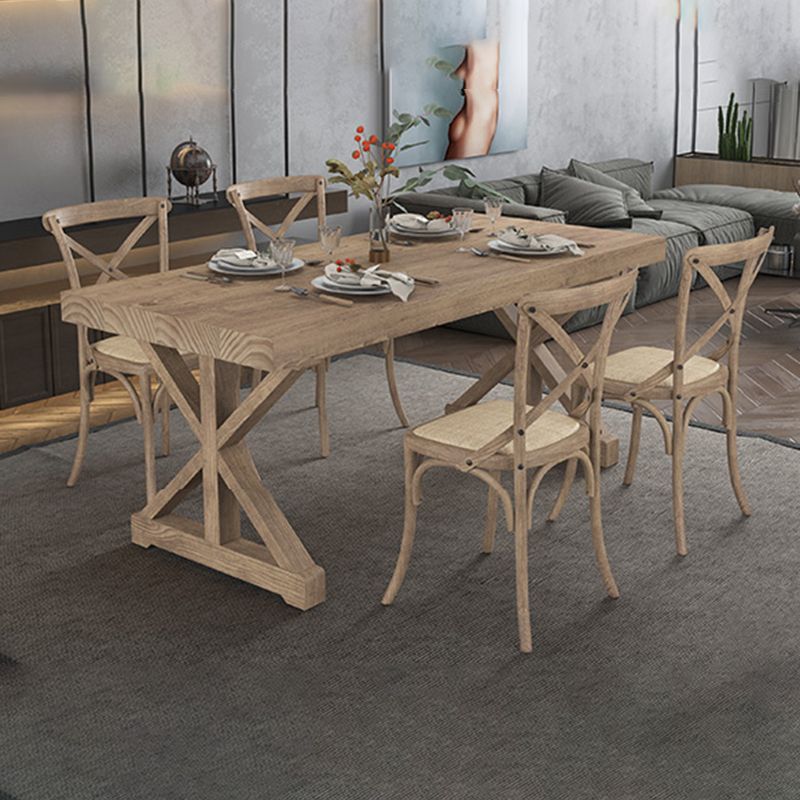 Modernes Rechteck Holz Esstisch Set 1/2/5 Stücke Essset für den Heimgebrauch