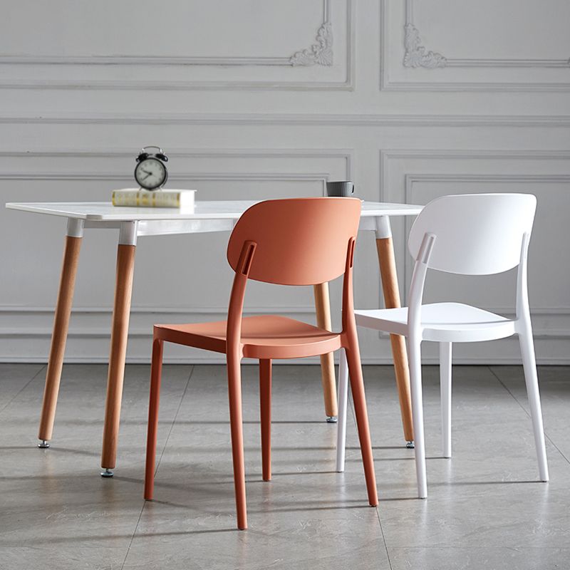 Plastic Scandinavian Armless Chair Indoor-Outdoor Open Back Chair Clearhalo 'Dining Chairs' 'Dining Tables & Seating' 'dining_chair' 'furn' 'furn_dining_chair' 'Furniture' 'furniture_dining_chair' 'Kitchen & Dining Furniture' 1200x1200_a4513ed5-ae38-4318-bb8a-3fdcfcff0ef6
