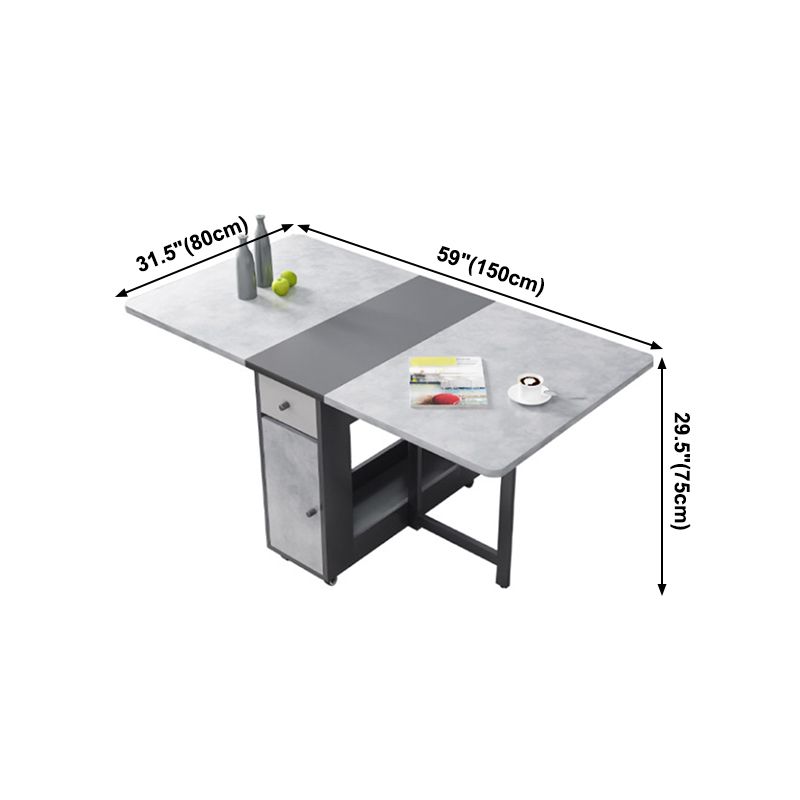 MDF Dining Table Modern Style Rectangle Multifunctional Table for Dining Room Clearhalo ' dining_table' 'Dining Tables & Seating' 'Dining Tables' 'furn' 'furn_dining_table' 'Furniture' 'furniture_dining_table' 'Kitchen & Dining Furniture' 'kitchen&dining_furn' 'kitchen' 'kitchen_dining_table' 1200x1200_a45314c8-8800-4362-b87e-210bfd531159